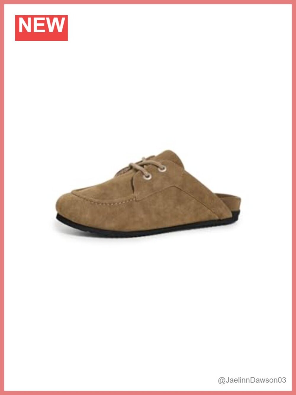 Mock Loafer Mules Faux Suede Flat Slip-On Shoes